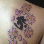 梵字と桜